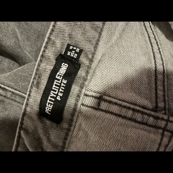 Grey Split Hem Jeans - Picture 3 of 5